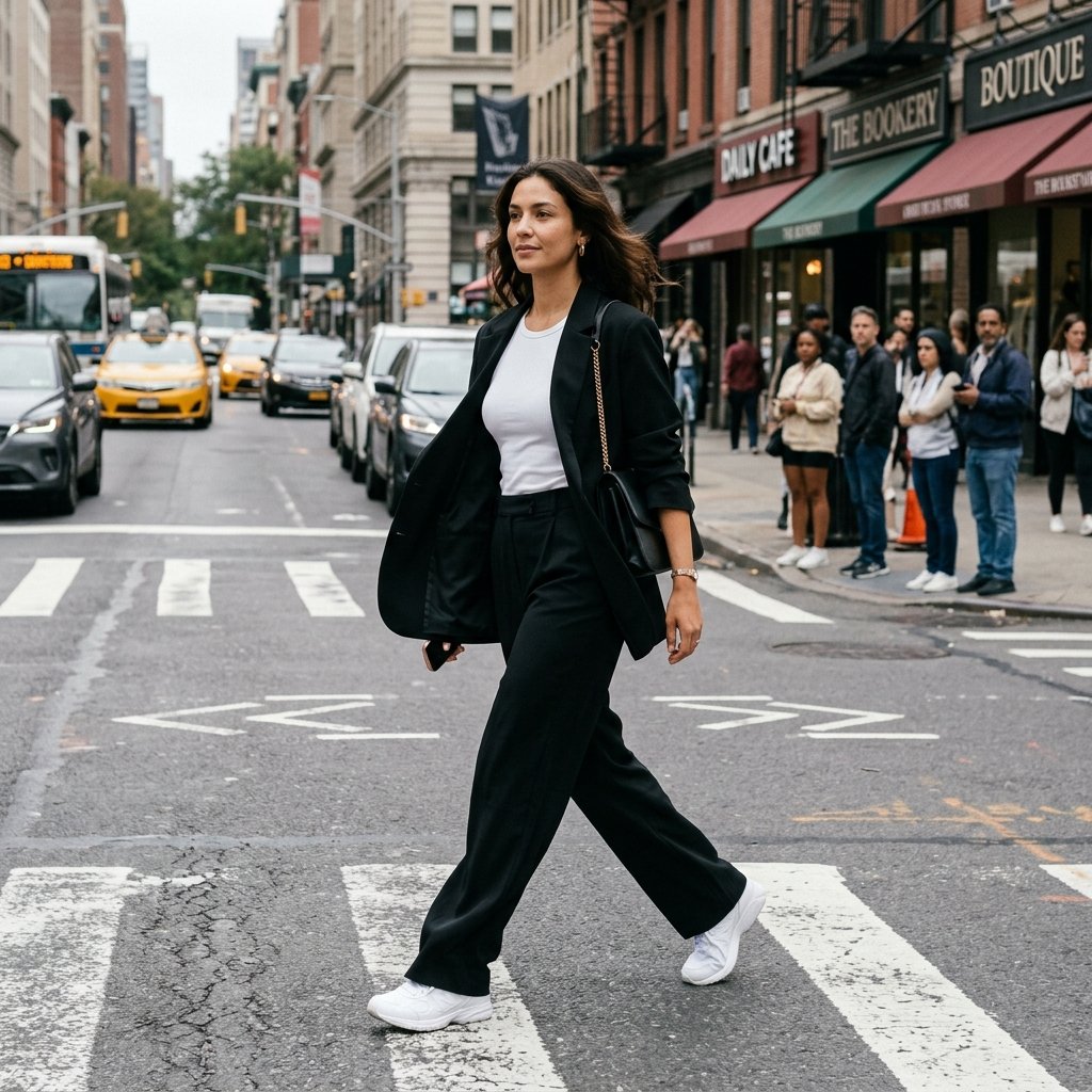 City Chic Black Blazer + Tailored Trousers