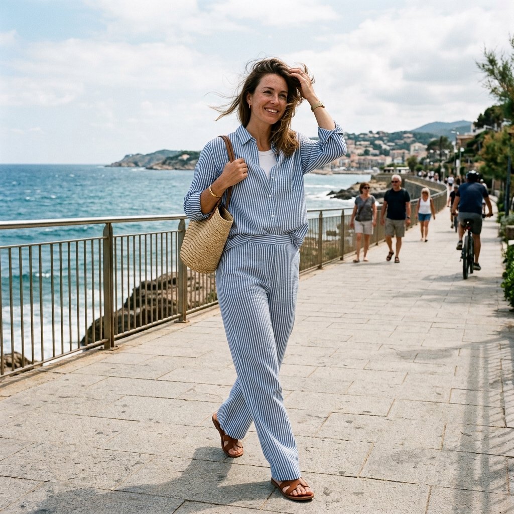 Coastal Cool Striped Shirt + Matching Pants
