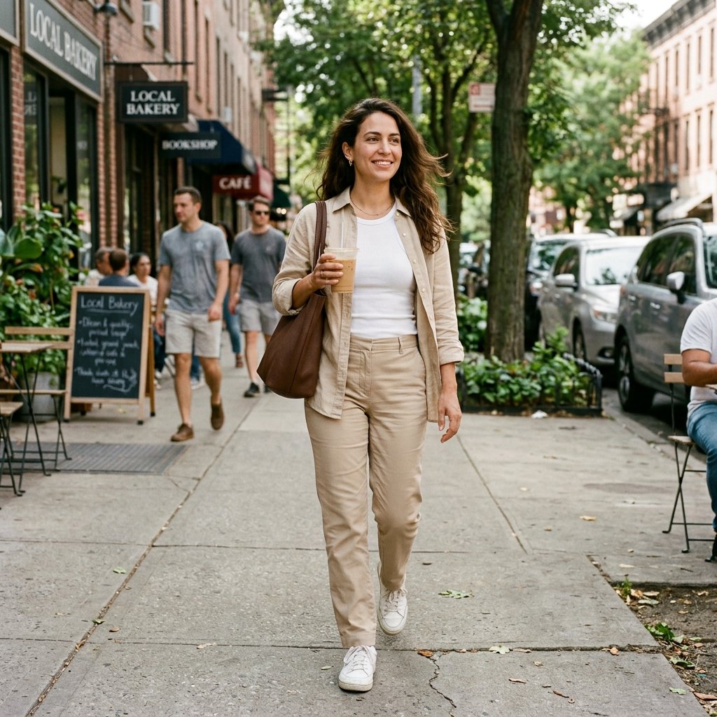Everyday Neutral Beige Shirt + Matching Trousers