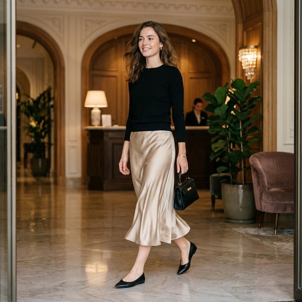 Master the Elegant Midi Skirt Formula