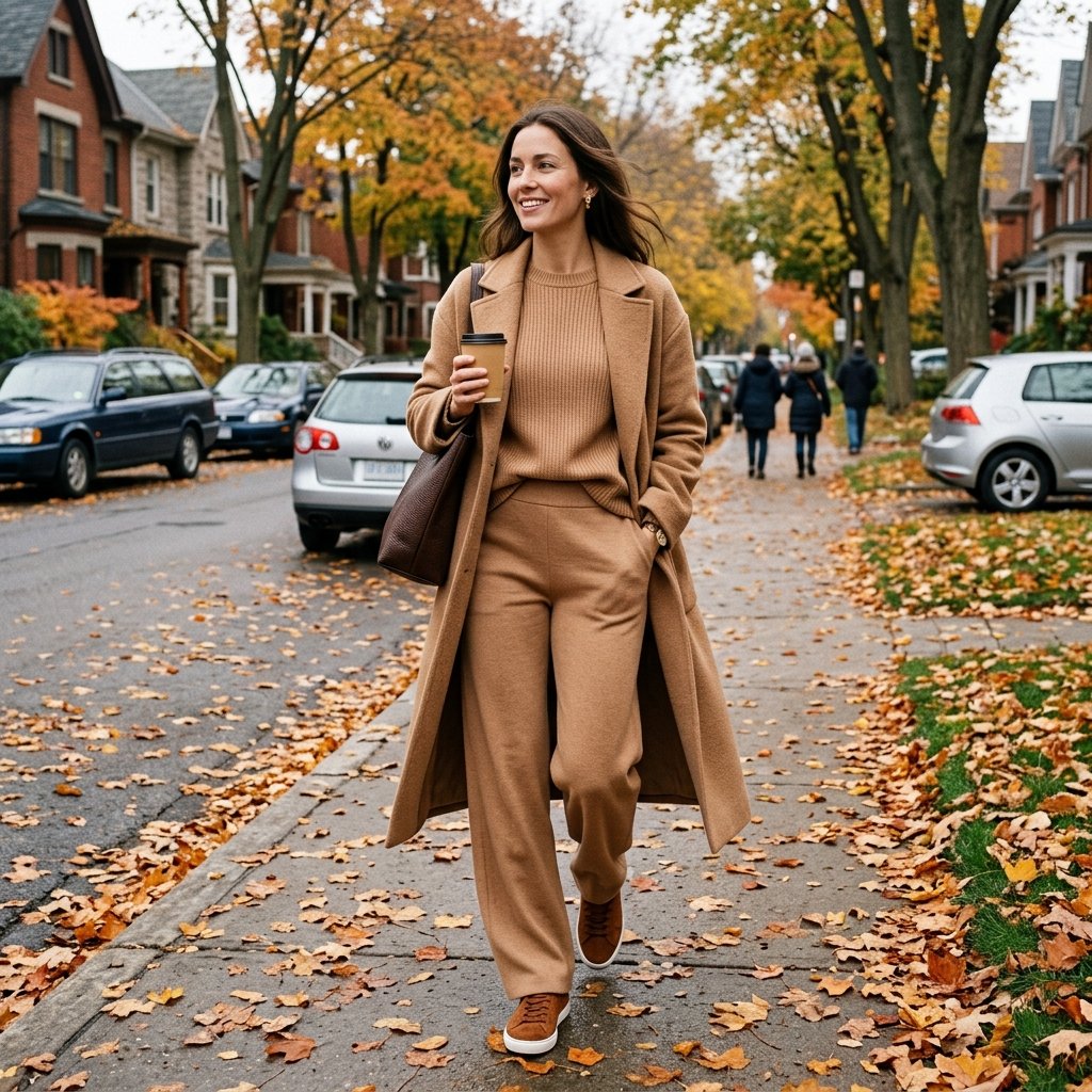 Relaxed Knit Sweater + Wide-Leg Knit Pants