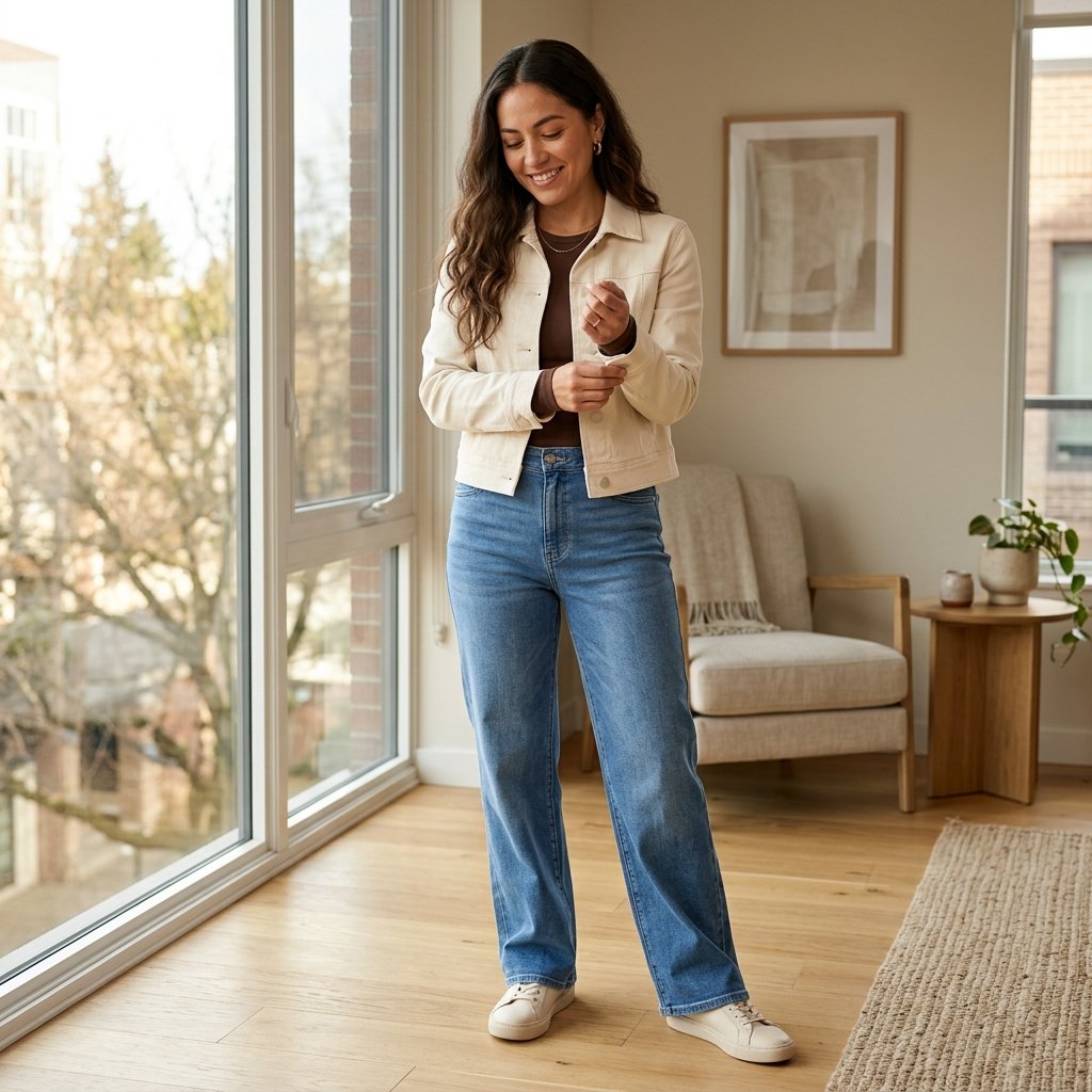 Soft Stretch Wide Leg Jeans
