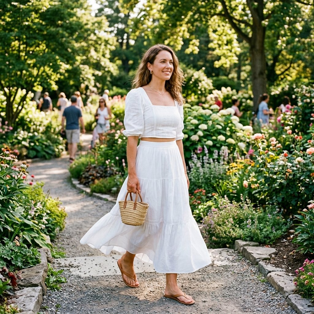 Summer Romance Crop Top + Flowing Maxi Skirt