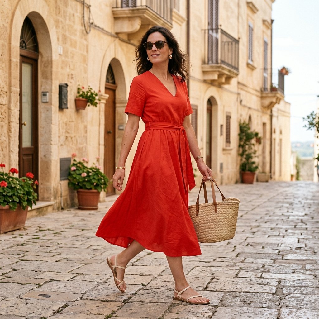 Tomato Red Statement Dress