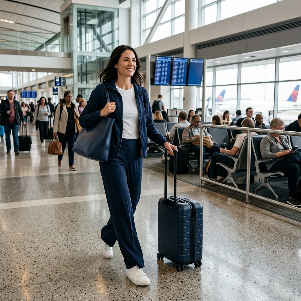 Travel Uniform Zip Jacket + Wide-Leg Pants