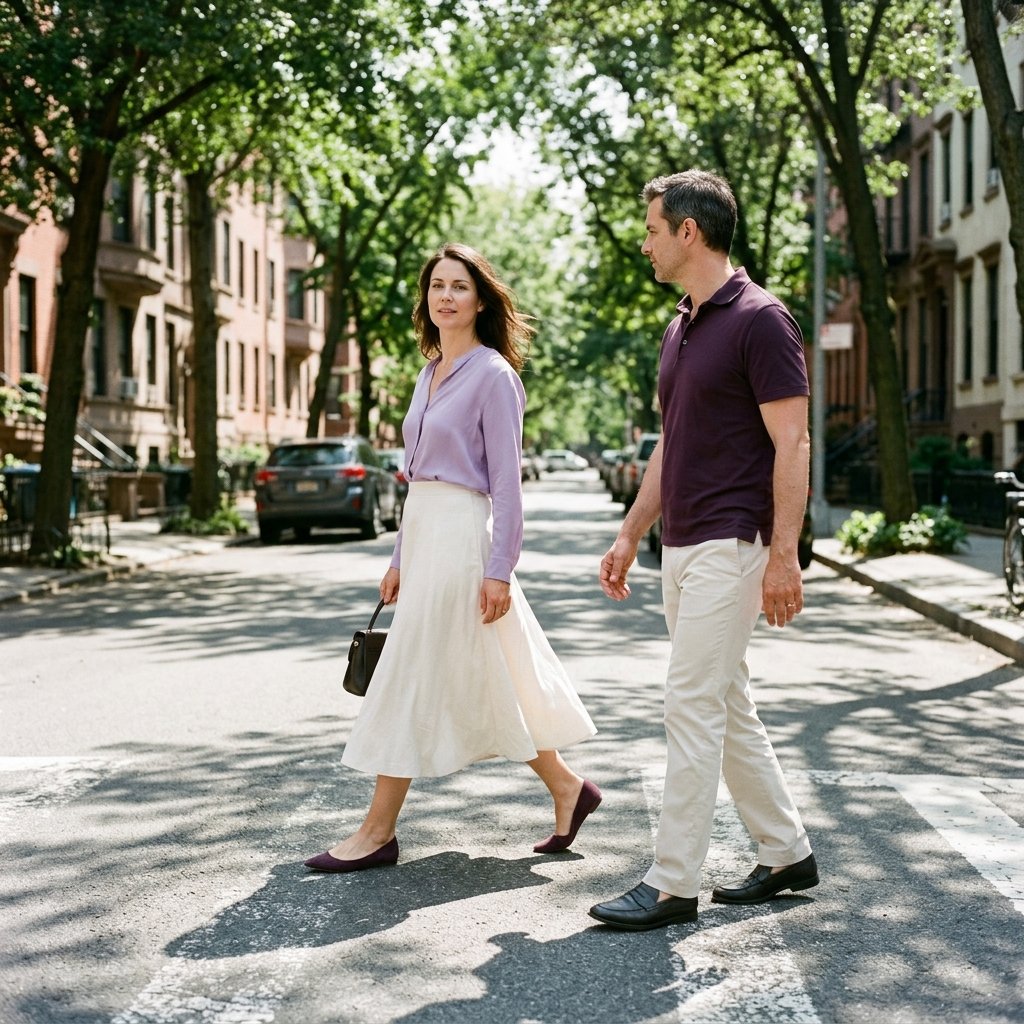 Lavender Blouse + Deep Plum Accents