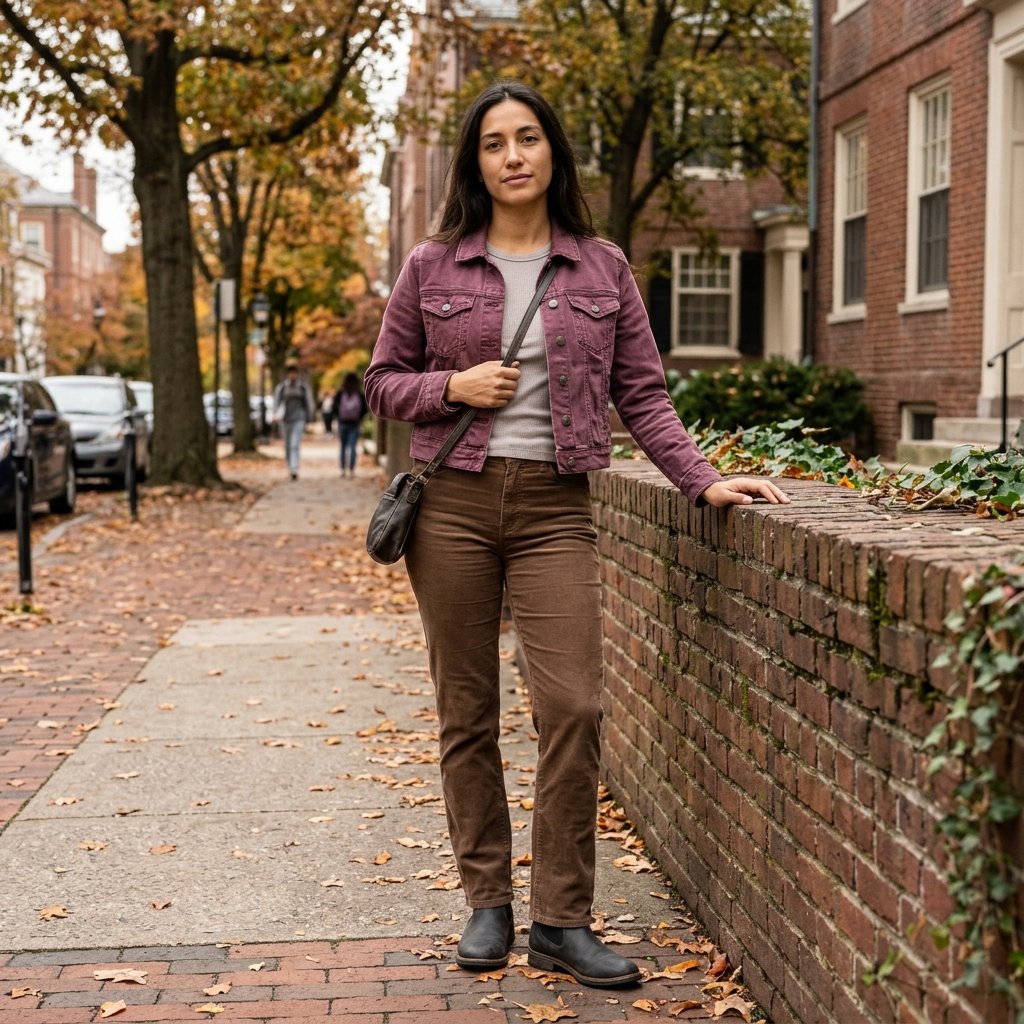 Mulberry Denim Jacket With Sepia Corduroy Pants