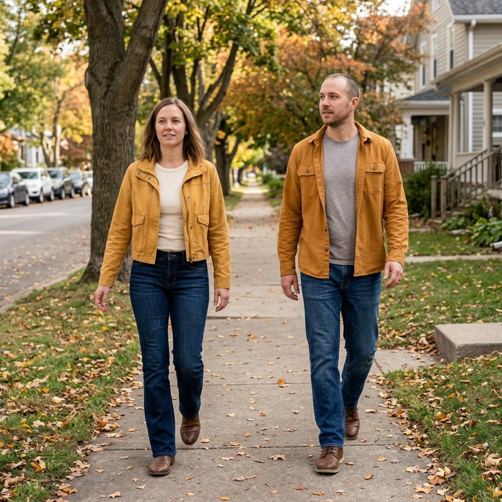 Mustard Jacket + Indigo Jeans
