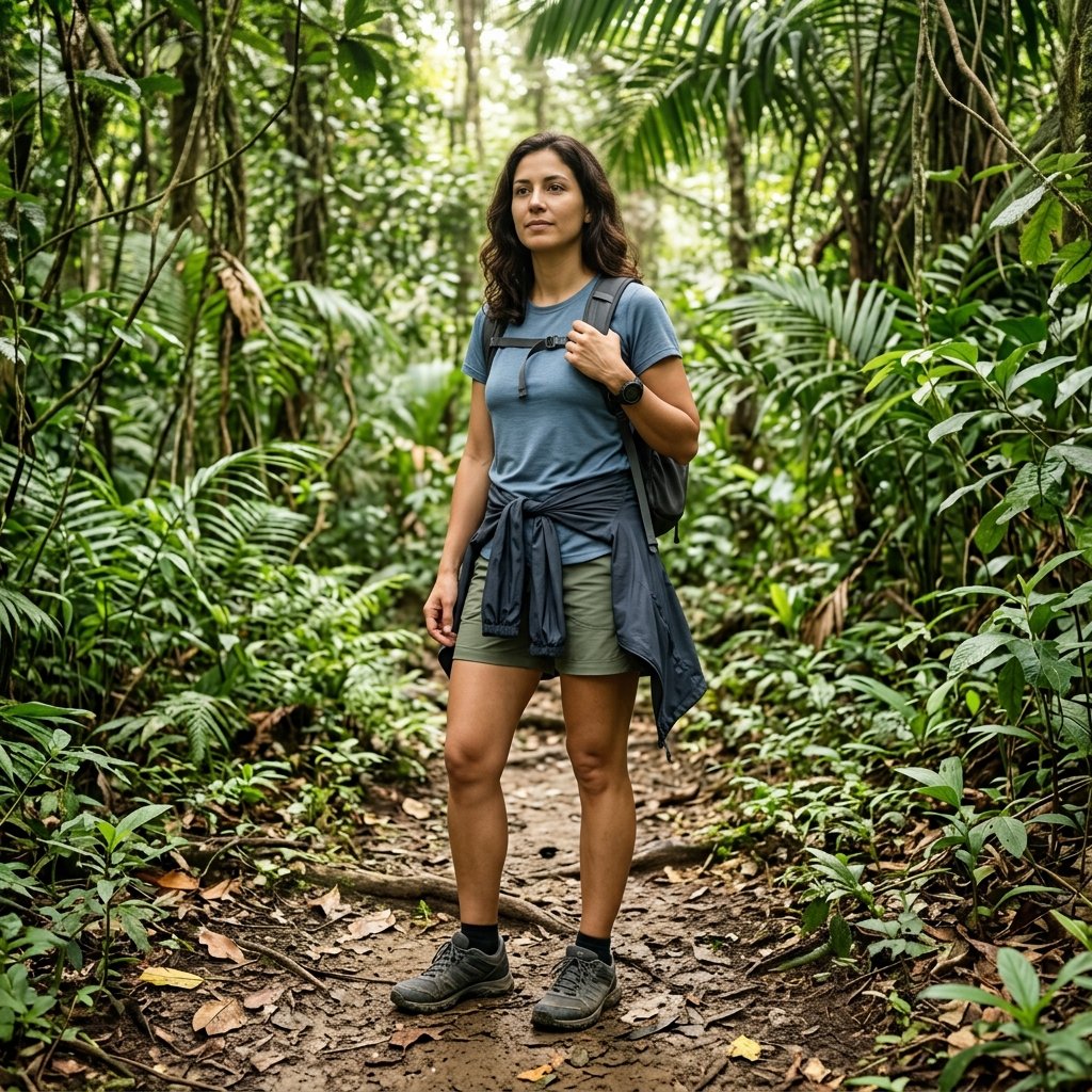 Rainforest Excursion Outfit With Quick-Dry Shorts