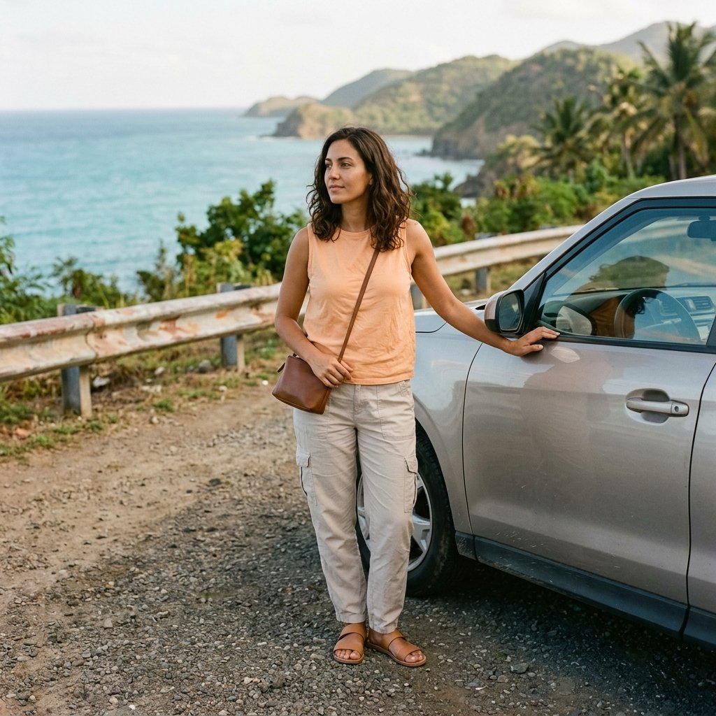 Scenic Coastal Drive Outfit With Relaxed Cargo Pants