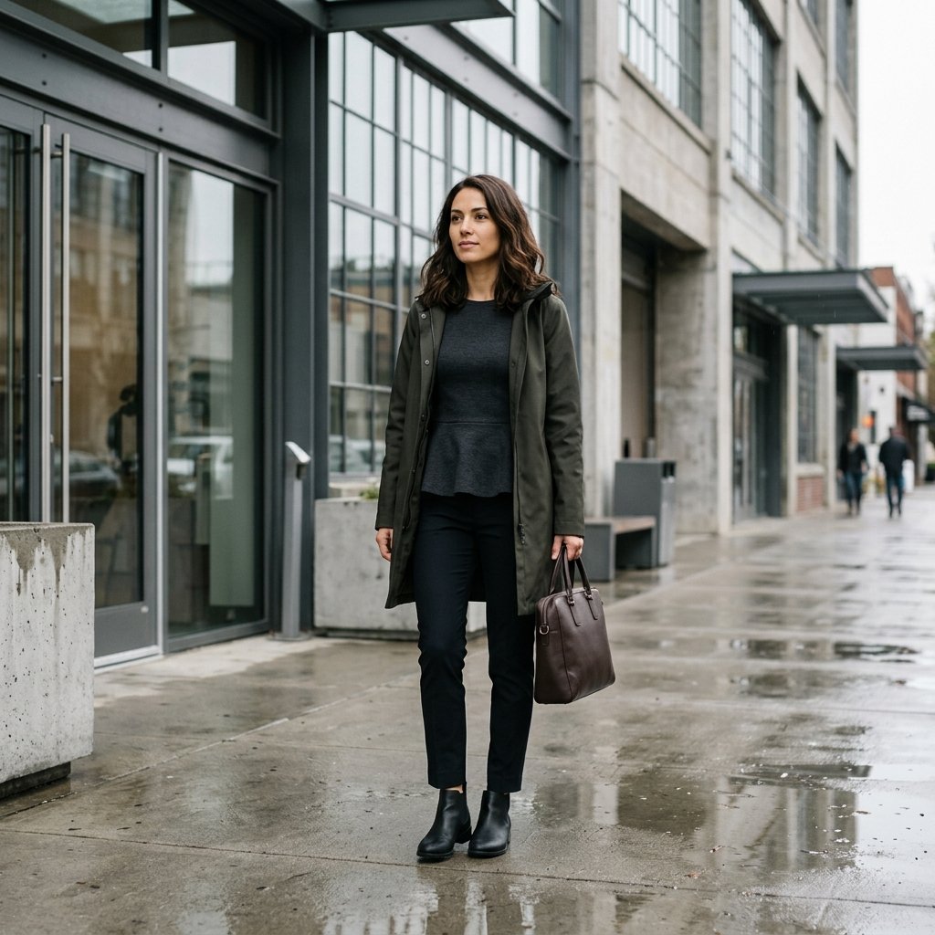 The Creative-Office Look with a Sculpted Peplum Top